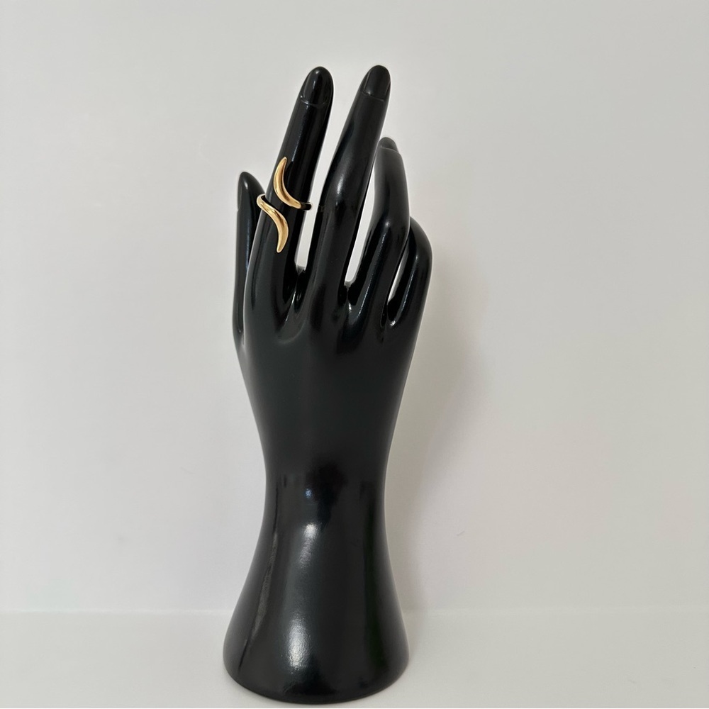 18K Gold Plated Geometric Open Rings - Picture 2 of 4
